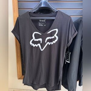 Fox Women's Charcoal V-Neck Tee